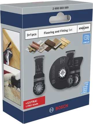 „Bosch“ grindų dangų ir tvirtinimo detalių „Starlock“ rinkinys, 4 vnt.